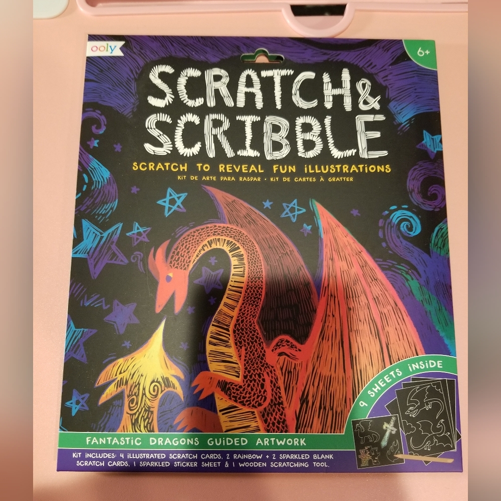 Scratch & Scribble Fantastic Dragons Kit